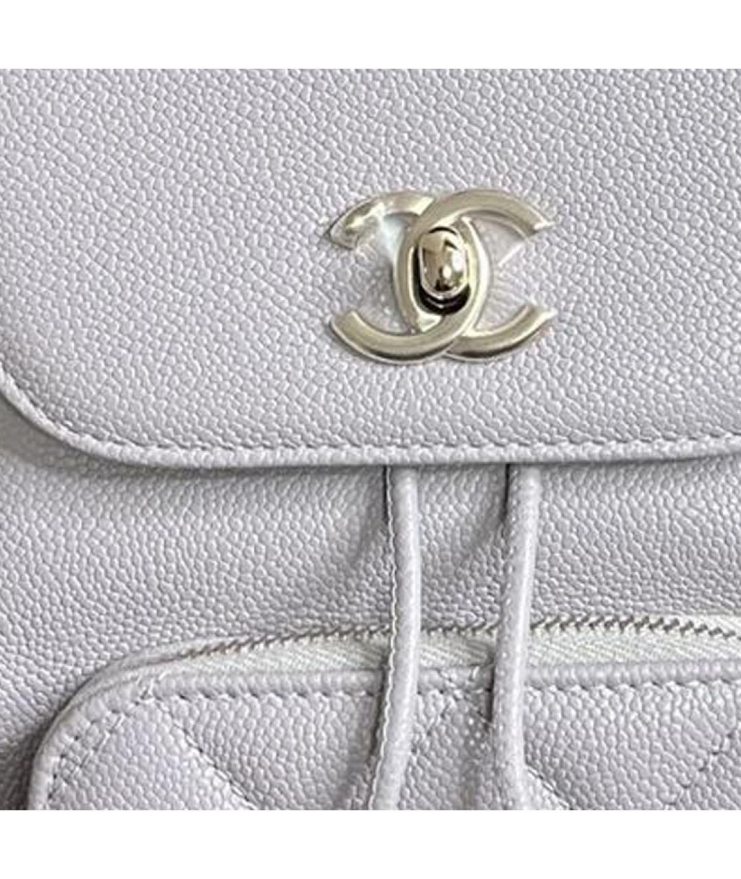 CHANEL Серый кожаный рюкзак, фото 2