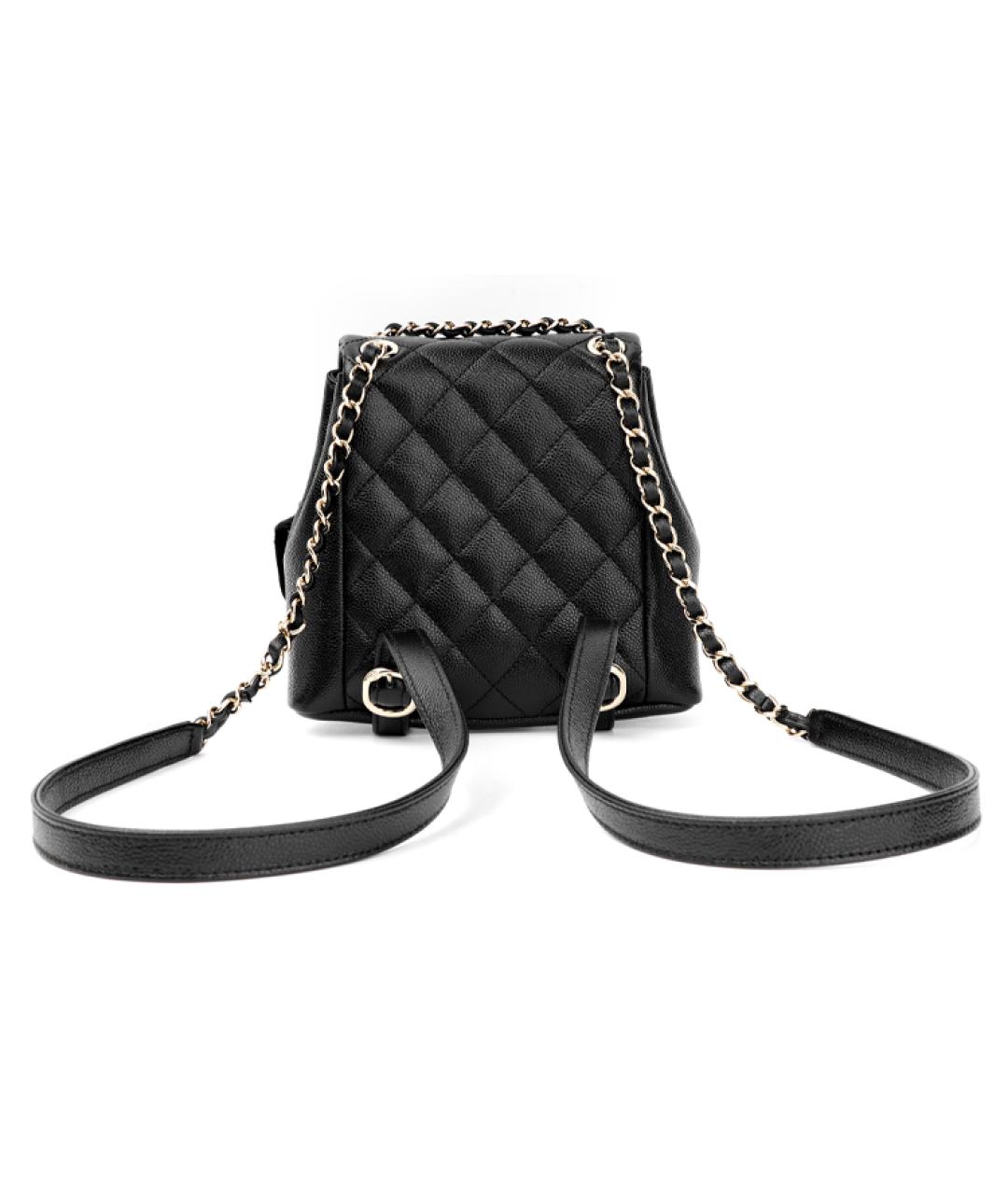 CHANEL Черный кожаный рюкзак, фото 3