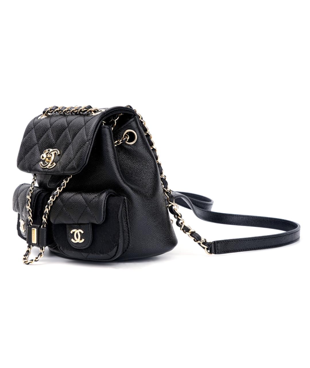 CHANEL Черный кожаный рюкзак, фото 2