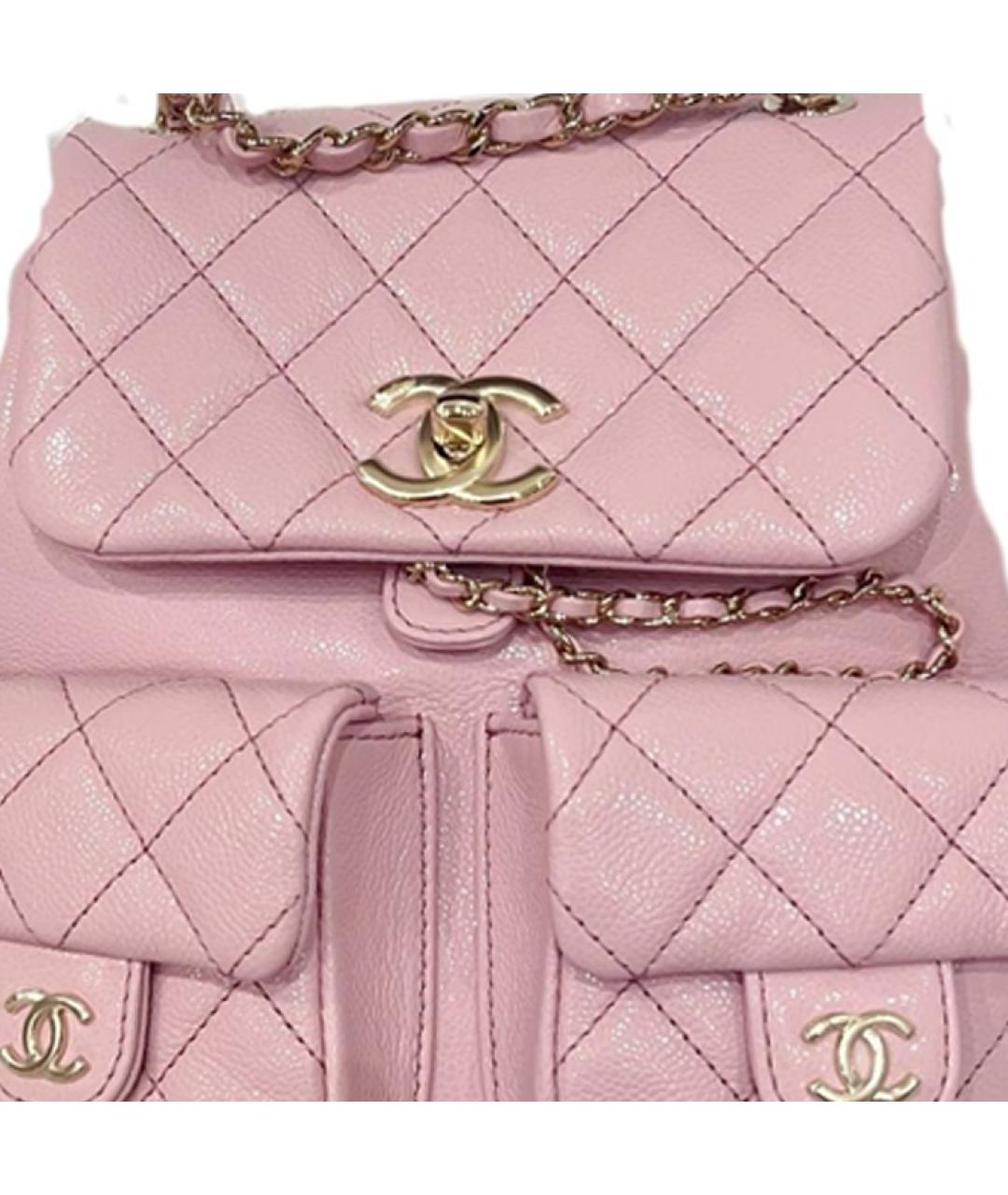 CHANEL Розовый рюкзак из лакированной кожи, фото 2