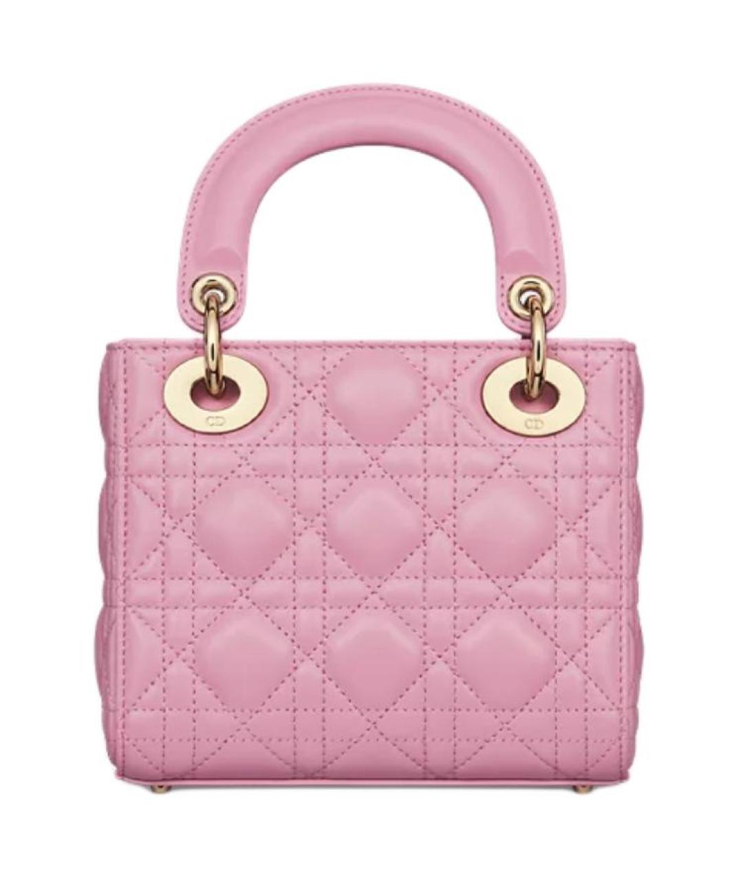 CHRISTIAN DIOR Розовая кожаная сумка через плечо, фото 3
