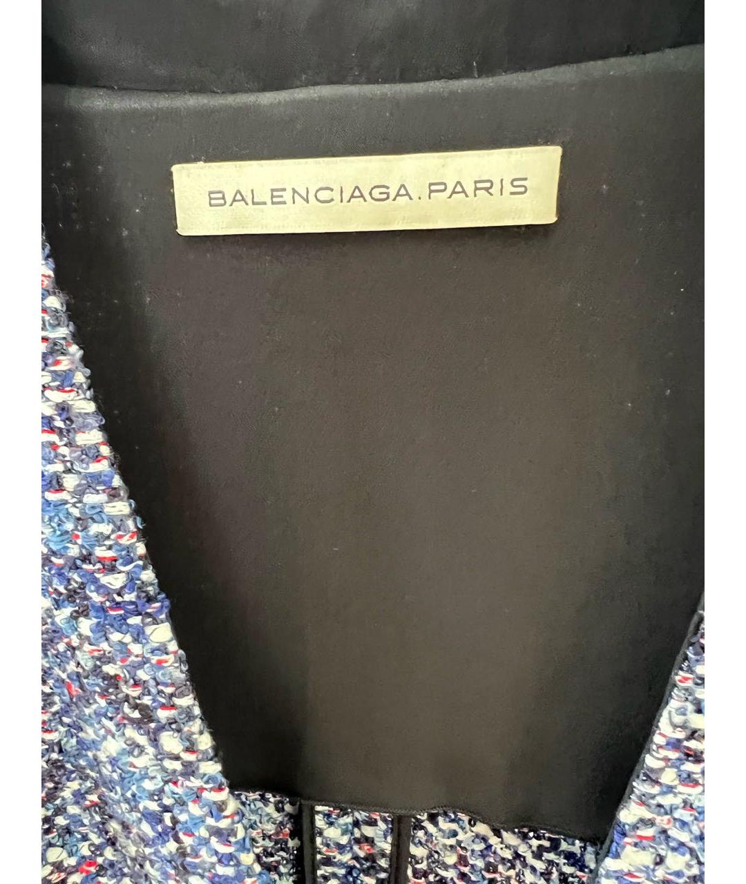 BALENCIAGA Синее вискозное повседневное платье, фото 5