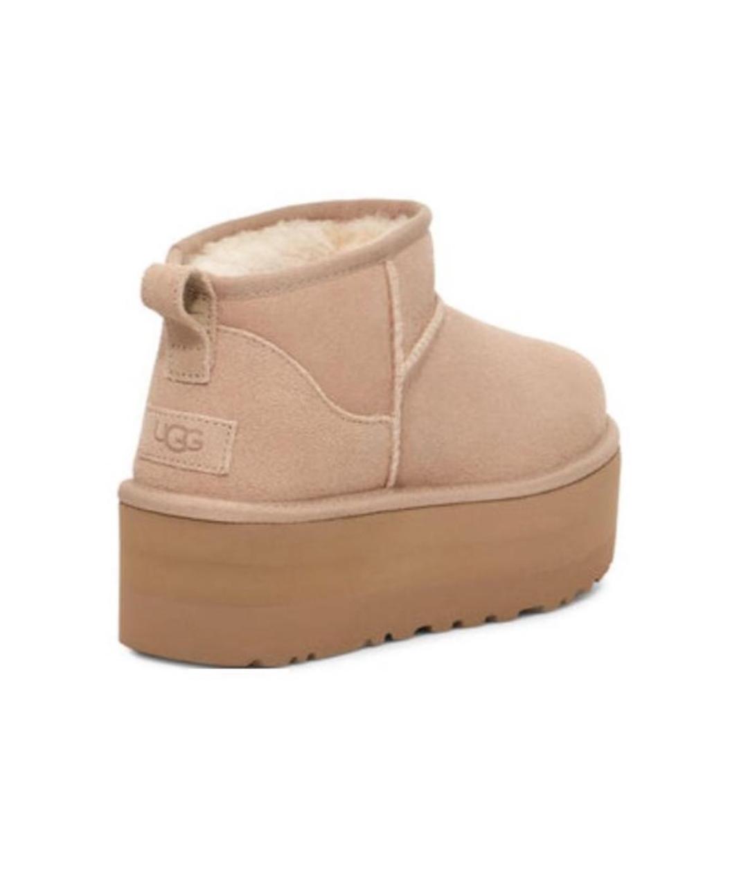 UGG AUSTRALIA Бежевые замшевые ботинки, фото 4