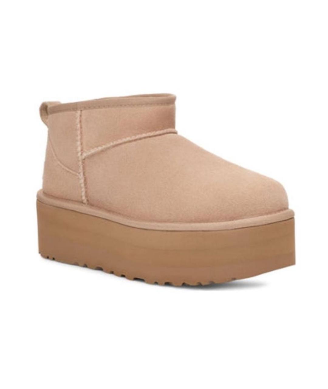 UGG AUSTRALIA Бежевые замшевые ботинки, фото 2