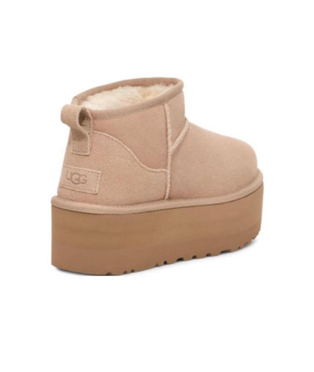 UGG AUSTRALIA Бежевые замшевые ботинки, фото 4