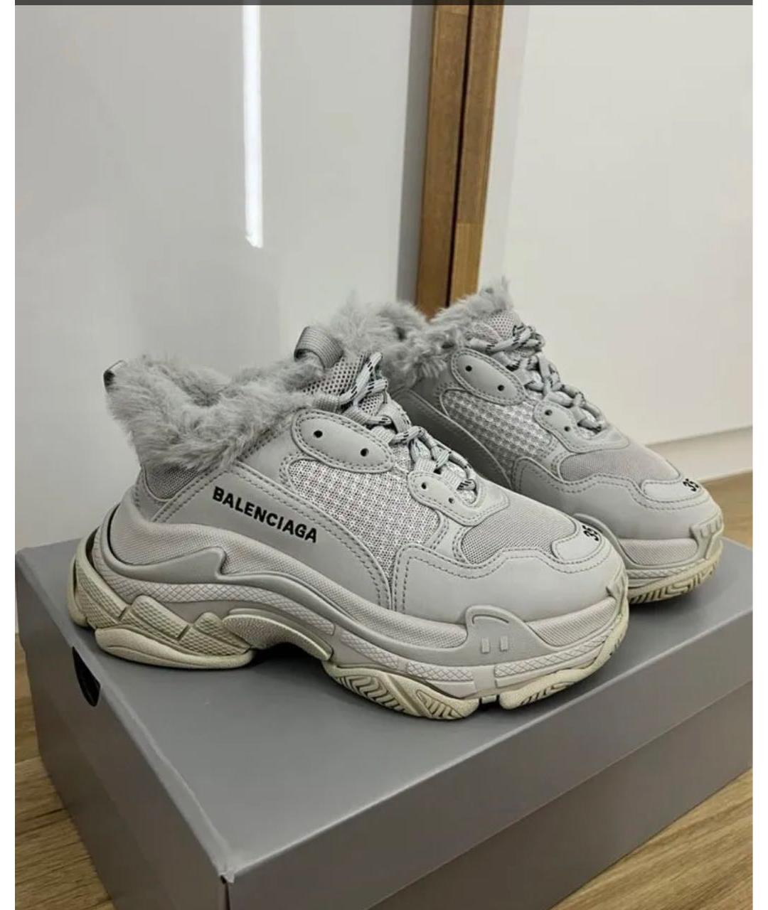 BALENCIAGA Серые кроссовки, фото 9