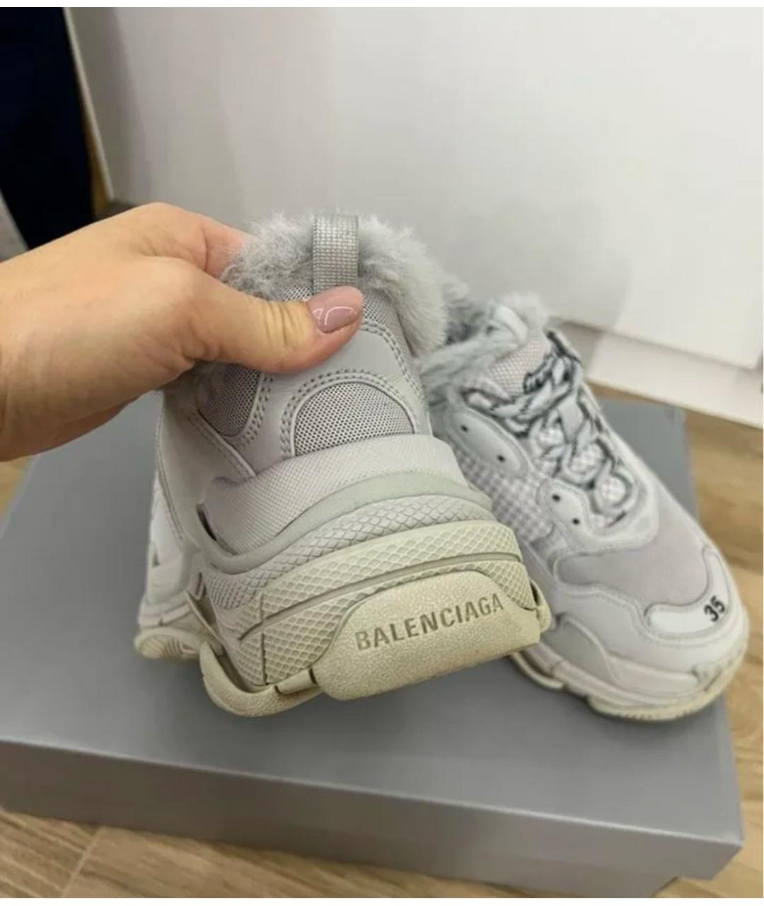 BALENCIAGA Серые кроссовки, фото 4