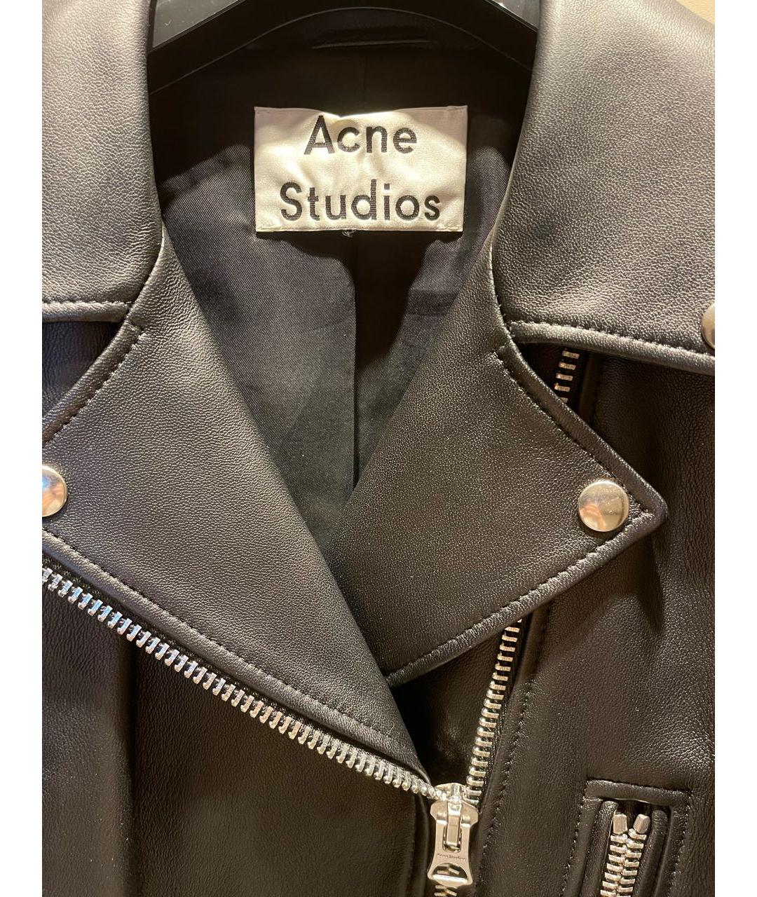 ACNE STUDIOS Черная кожаная куртка, фото 3