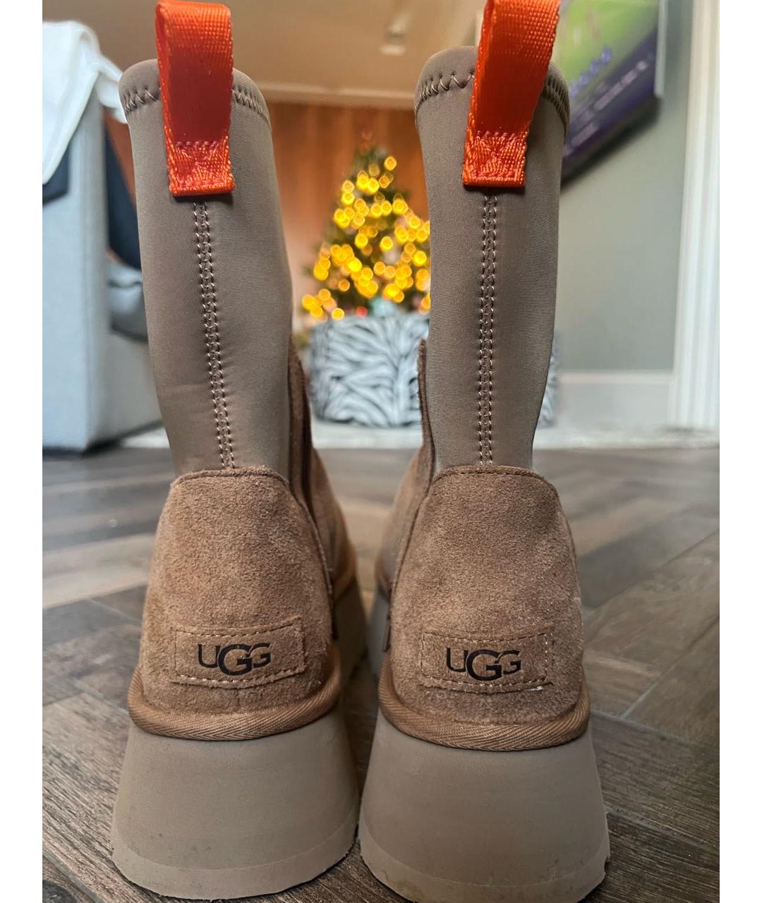 UGG AUSTRALIA Коричневые замшевые ботинки, фото 2