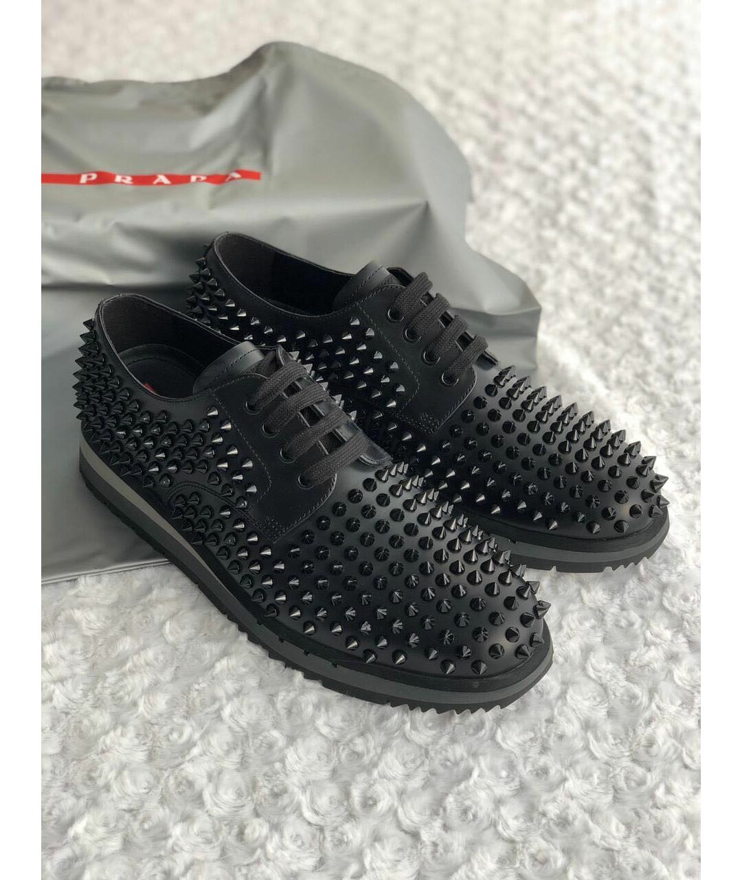 PRADA Черные кожаные туфли, фото 2