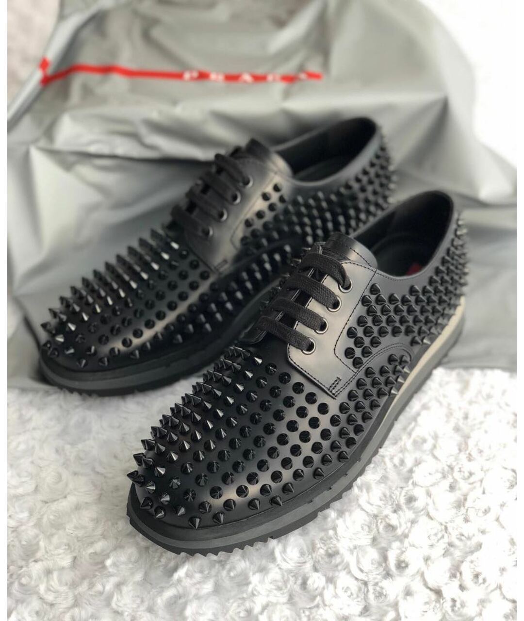 PRADA Черные кожаные туфли, фото 9