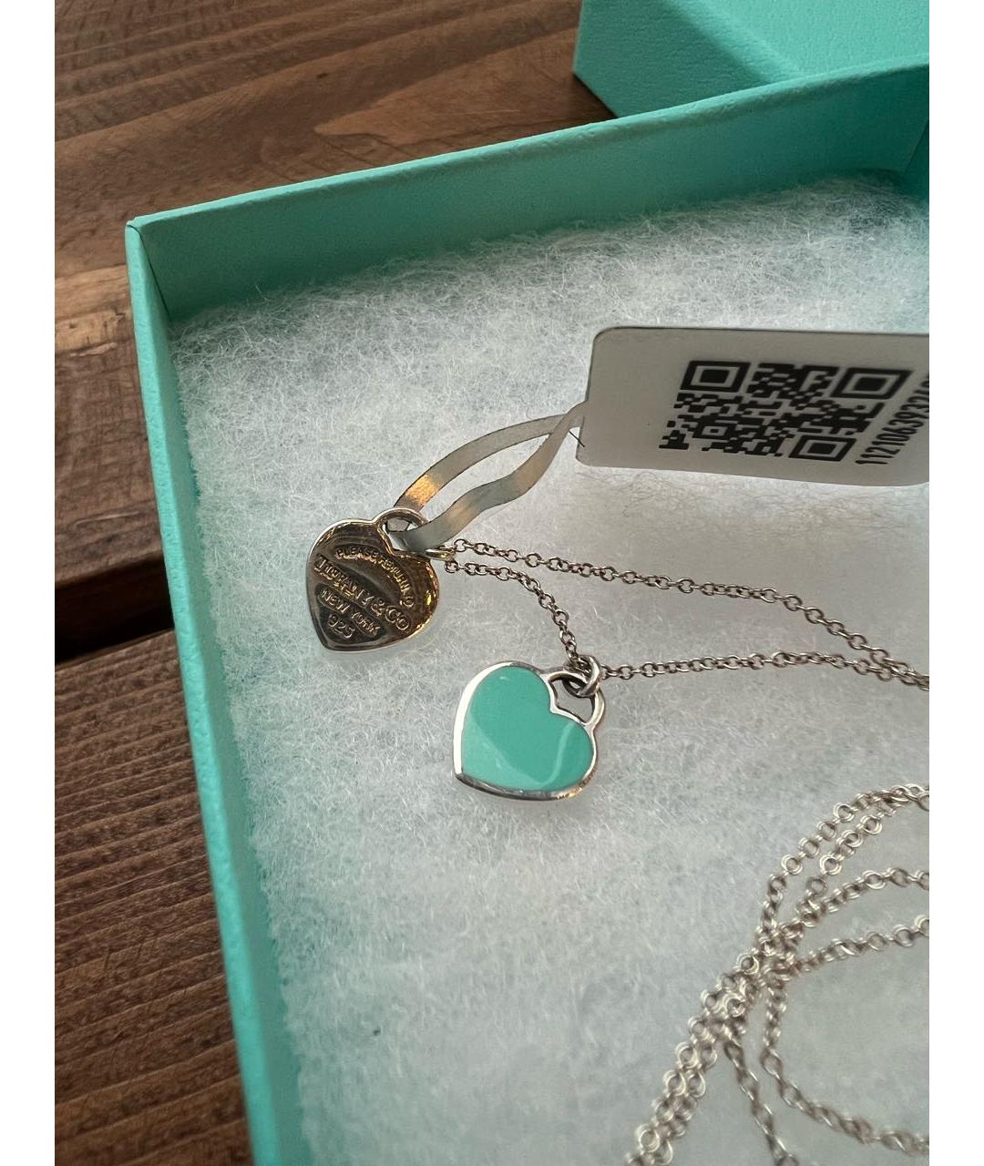 TIFFANY&CO Бирюзовая серебряная подвеска, фото 7