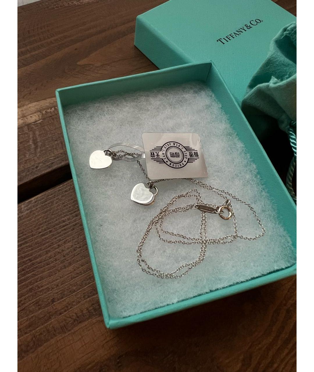 TIFFANY&CO Бирюзовая серебряная подвеска, фото 6
