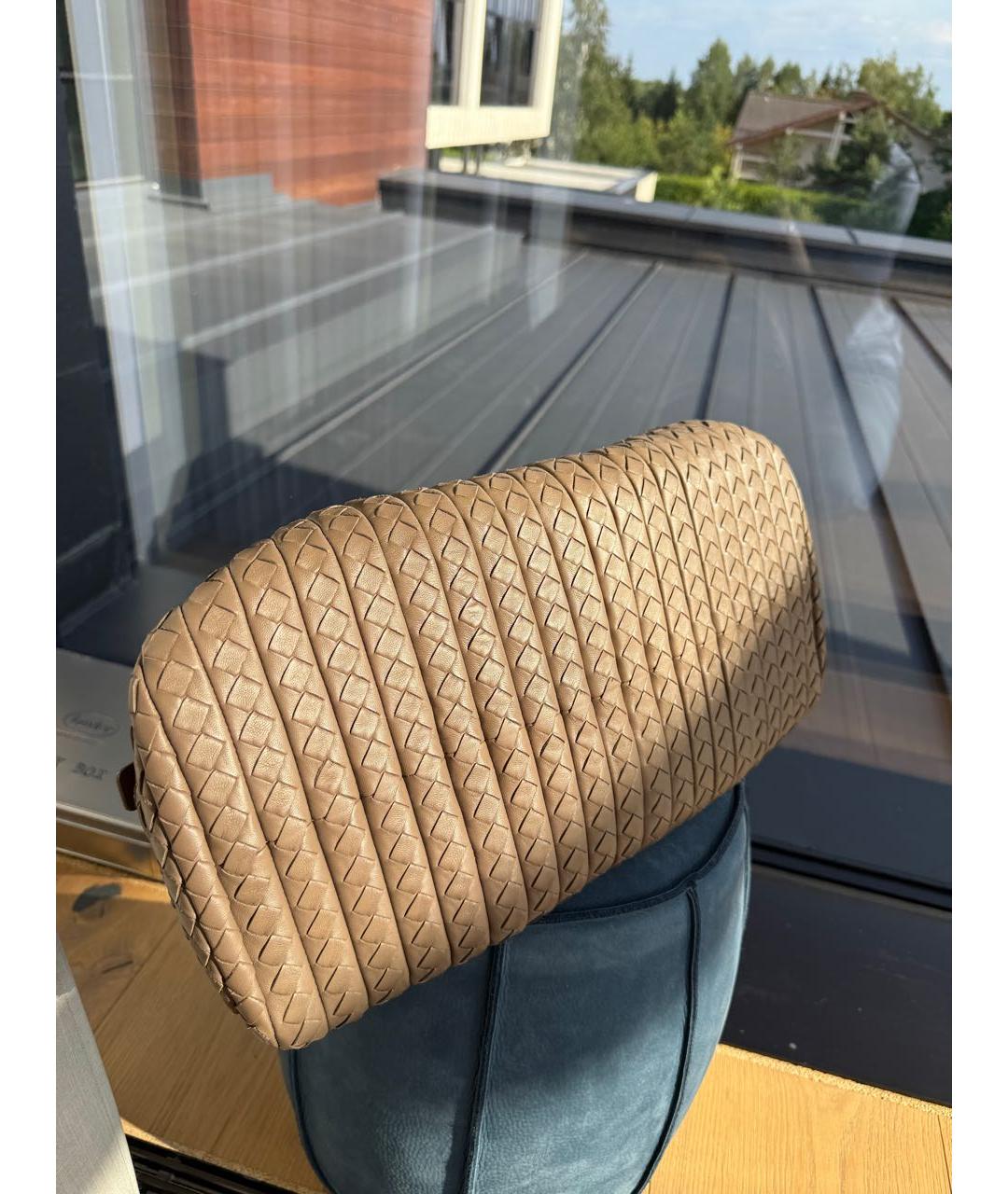BOTTEGA VENETA Серая кожаная сумка тоут, фото 6