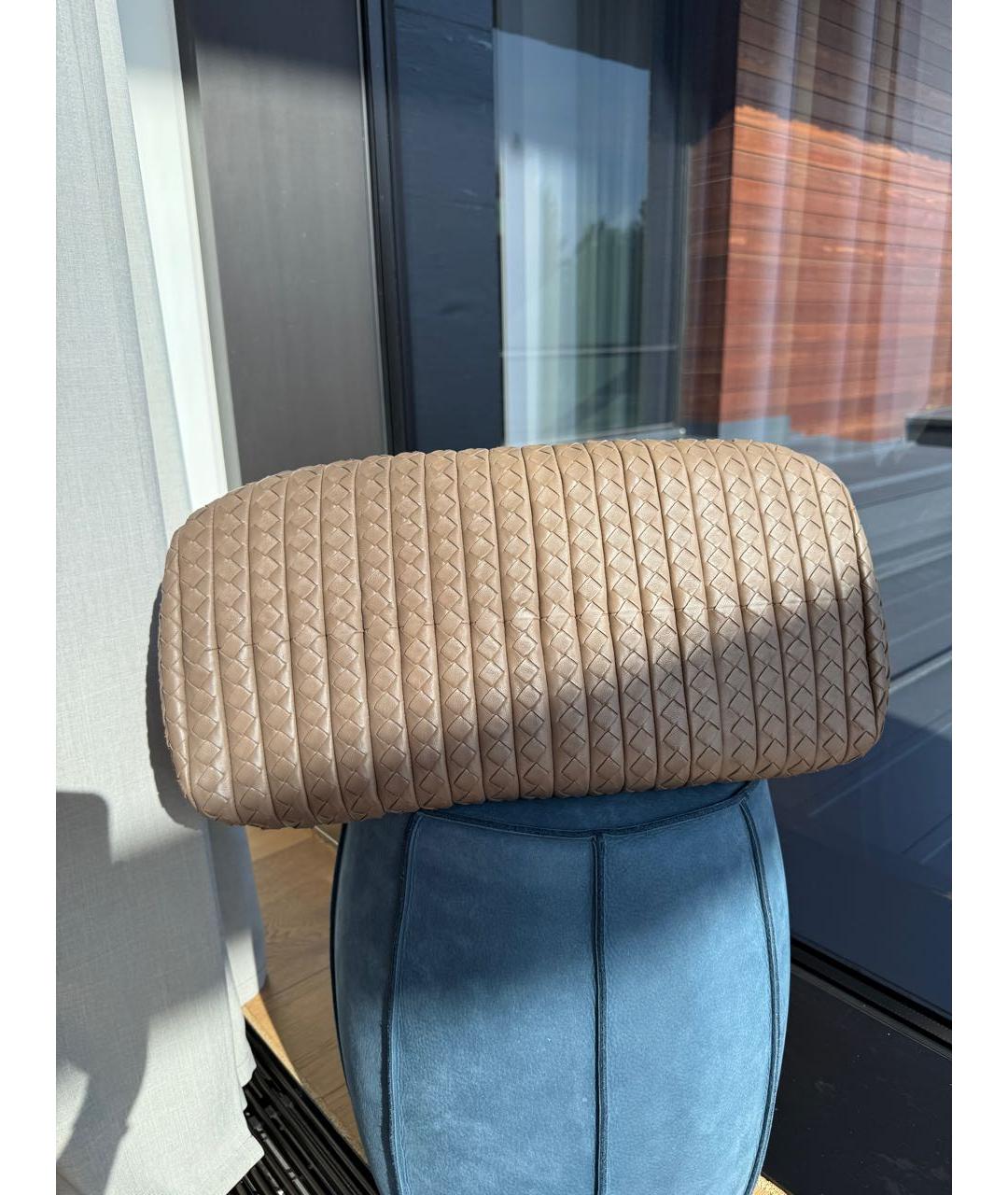 BOTTEGA VENETA Серая кожаная сумка тоут, фото 5