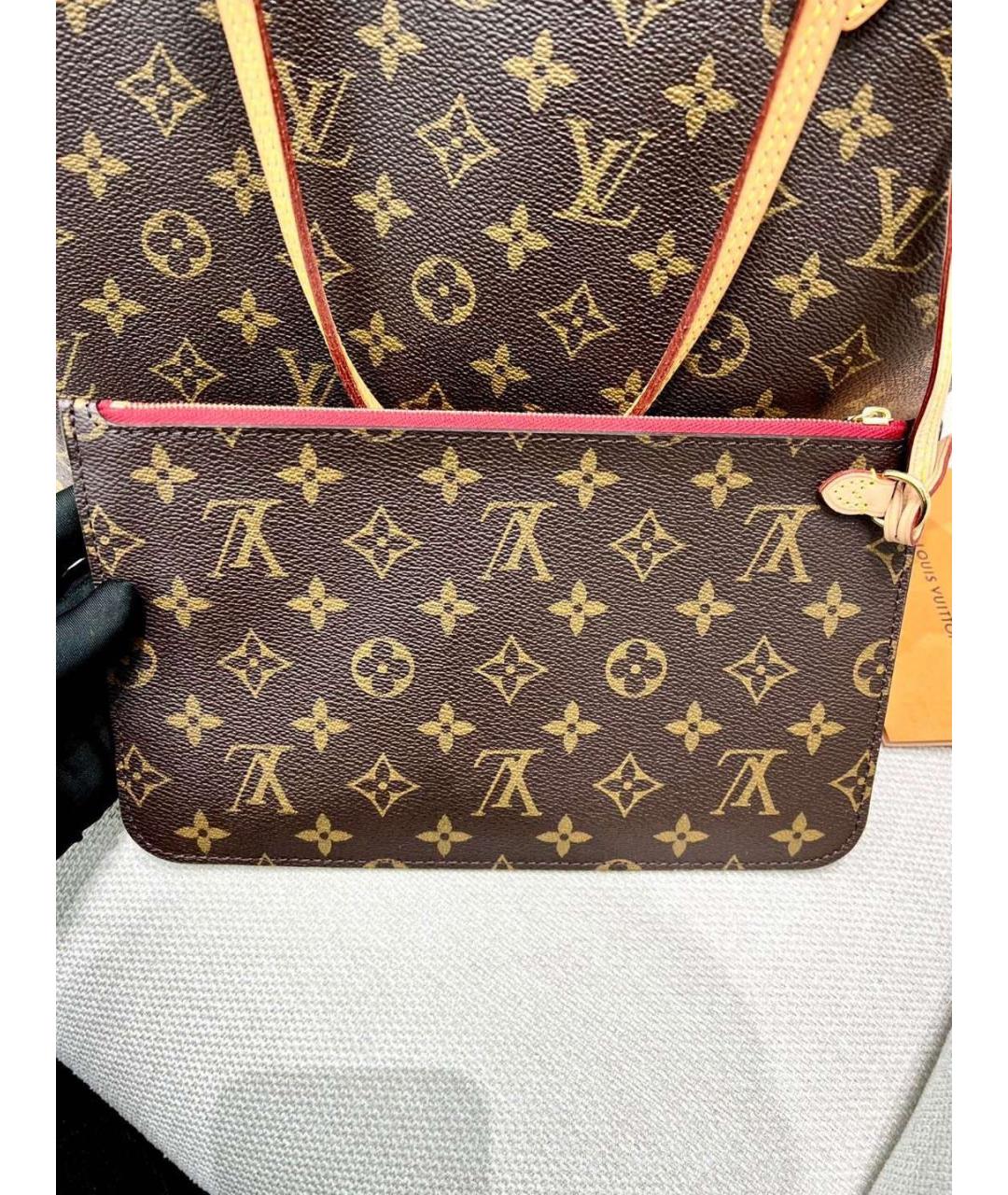 LOUIS VUITTON Коричневая сумка через плечо из искусственной кожи, фото 5