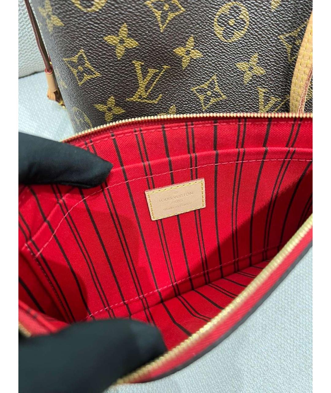 LOUIS VUITTON Коричневая сумка через плечо из искусственной кожи, фото 7