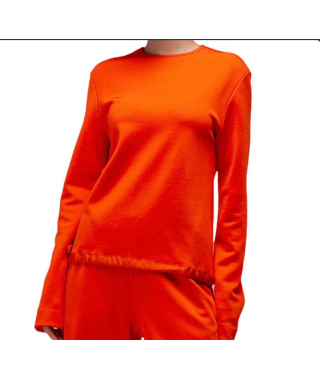 JIL SANDER Оранжевый вискозный джемпер / свитер, фото 3