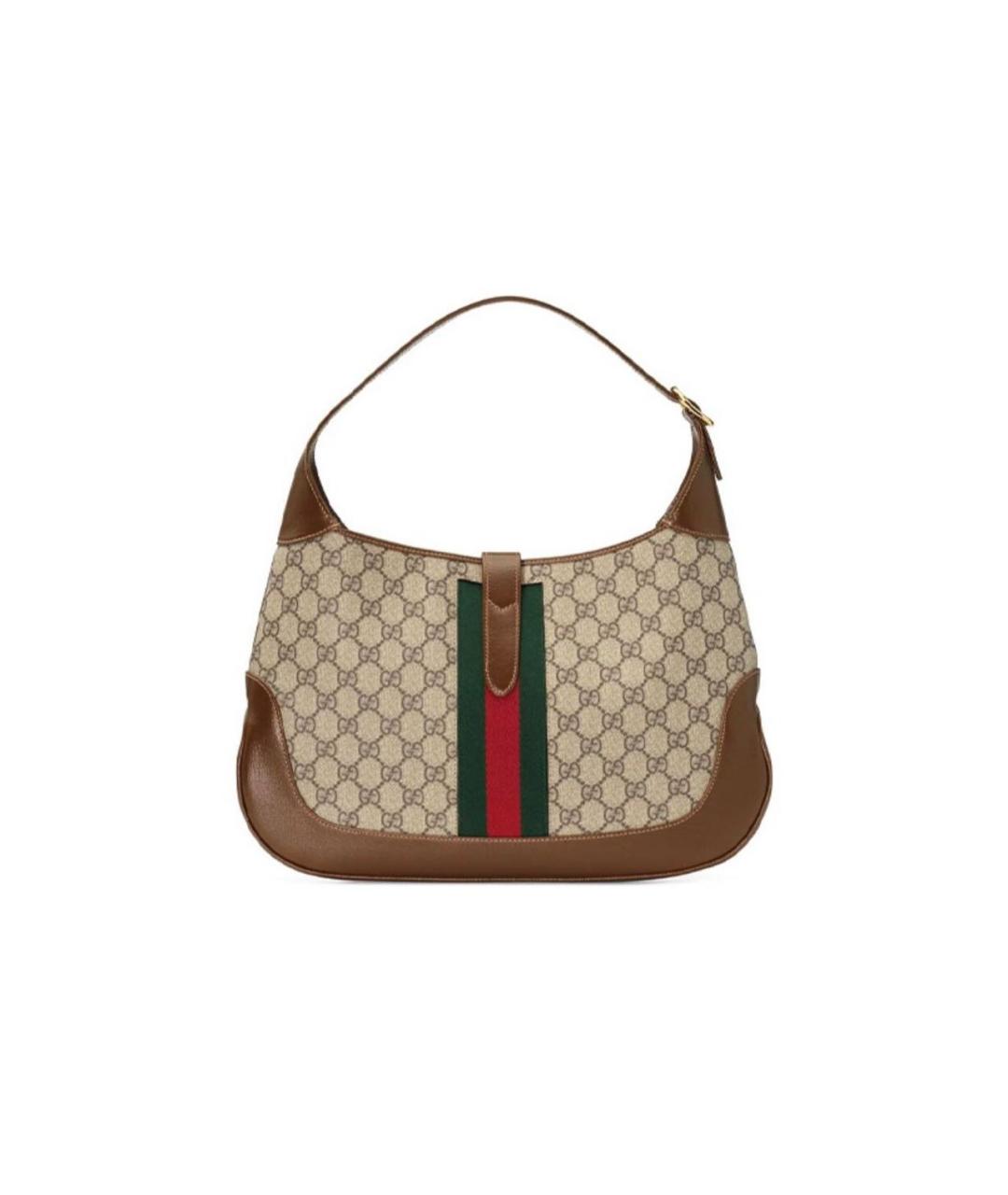 GUCCI Бежевая кожаная сумка через плечо, фото 3