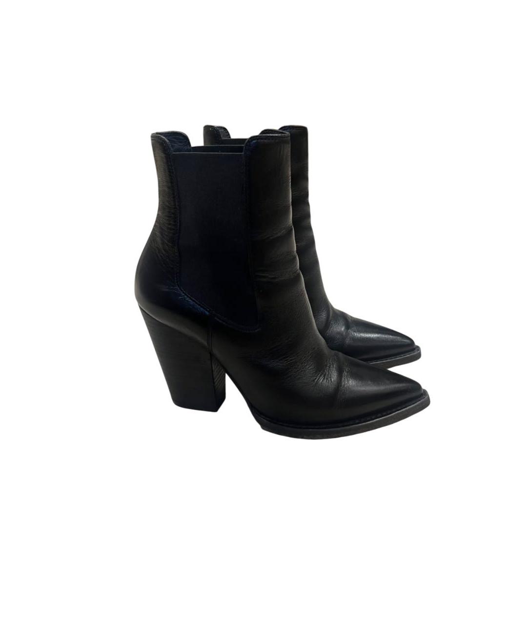 SAINT LAURENT Черные кожаные ботинки, фото 7