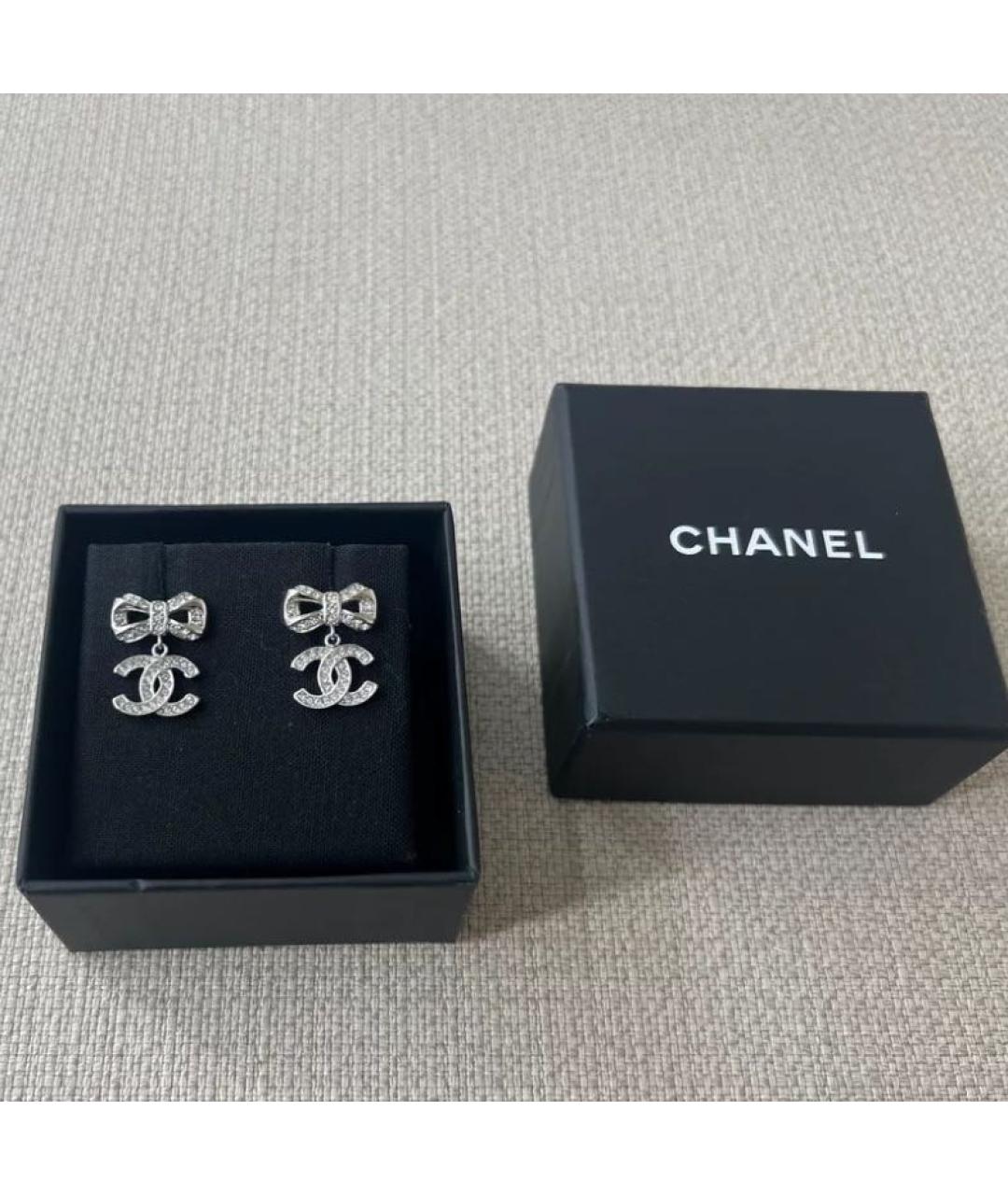 CHANEL Серебряные серьги, фото 2