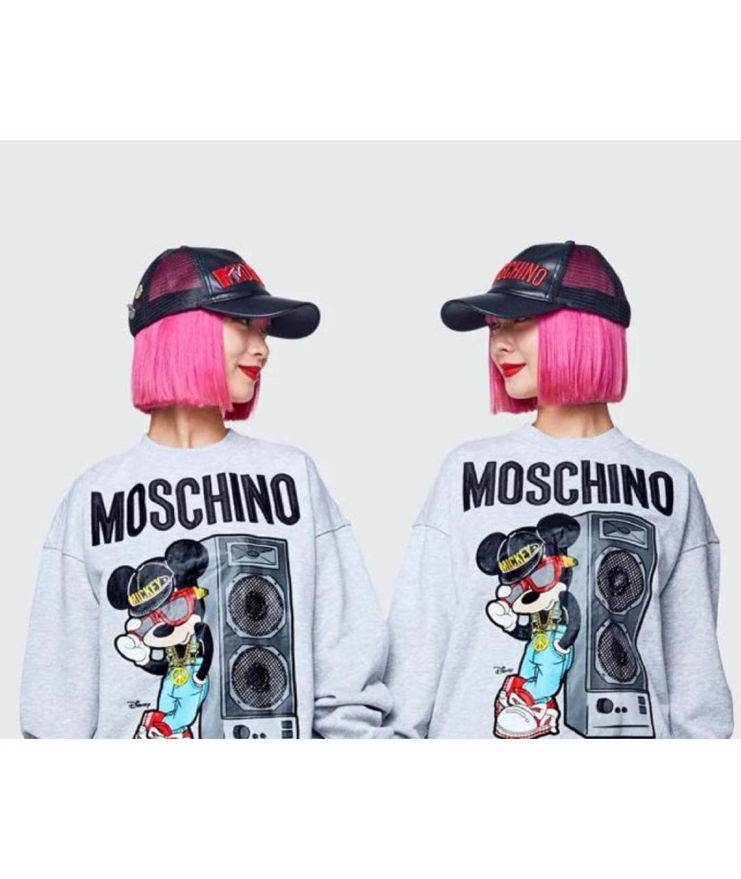 MOSCHINO Черная кожаная кепка/бейсболка, фото 6