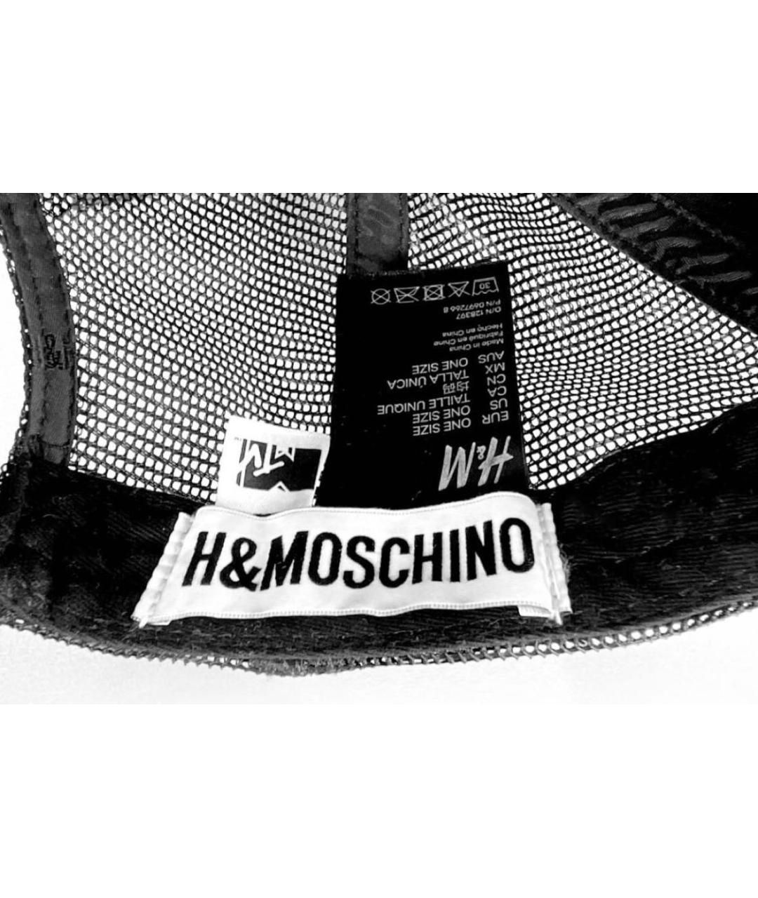 MOSCHINO Черная кожаная кепка/бейсболка, фото 4