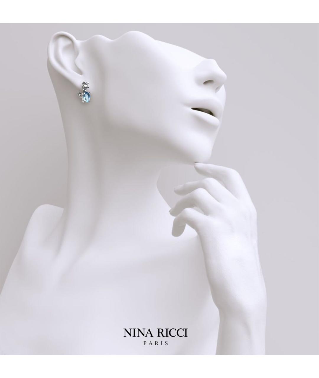 NINA RICCI Серебряные латунные серьги, фото 5