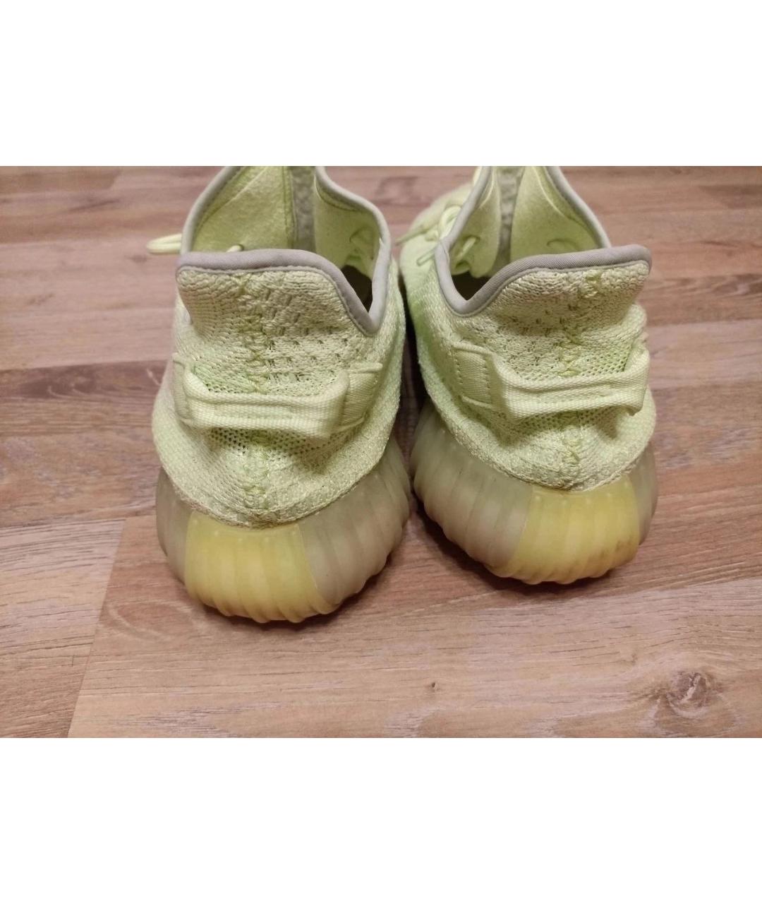 ADIDAS YEEZY Салатовые синтетические высокие кроссовки / кеды, фото 4