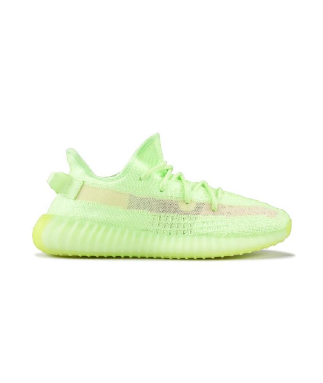 ADIDAS YEEZY Салатовые синтетические высокие кроссовки / кеды, фото 1