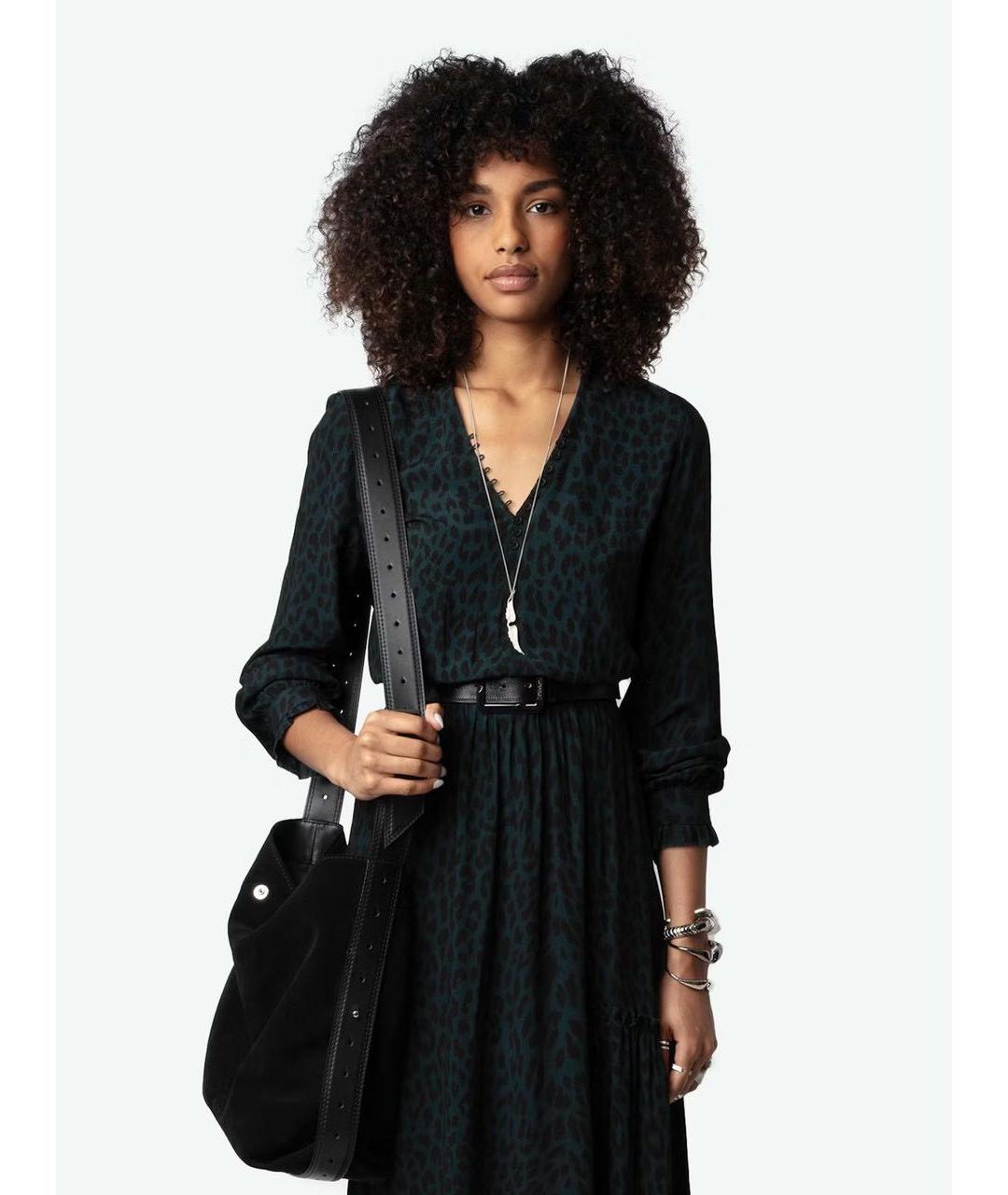 ZADIG & VOLTAIRE Зеленые вискозное коктейльное платье, фото 4