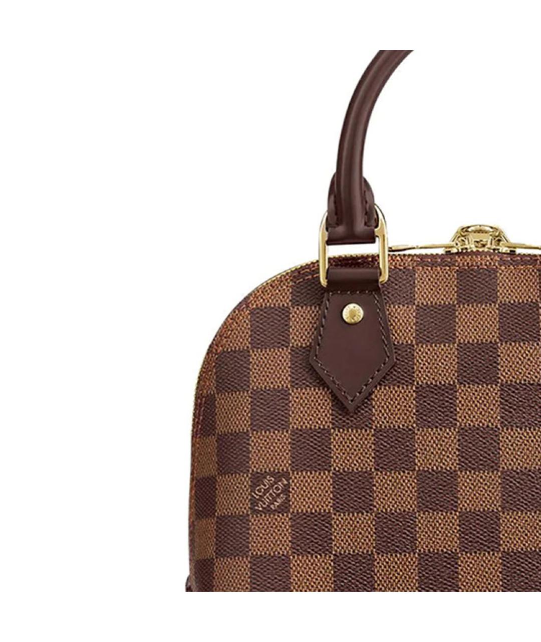 LOUIS VUITTON Коричневая кожаная сумка через плечо, фото 5