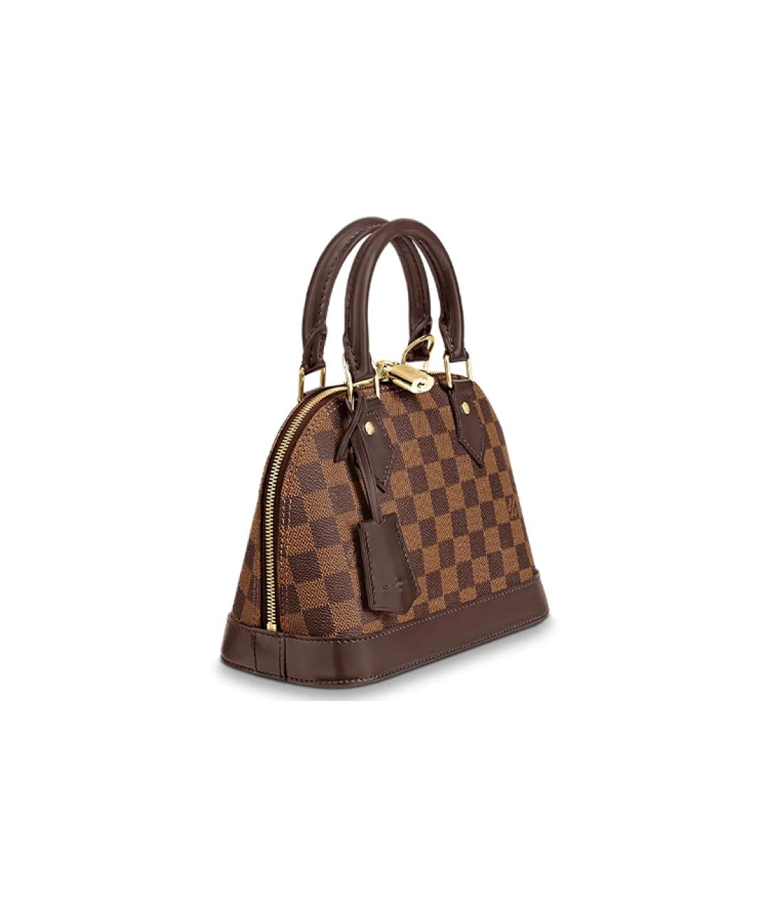 LOUIS VUITTON Коричневая кожаная сумка через плечо, фото 2