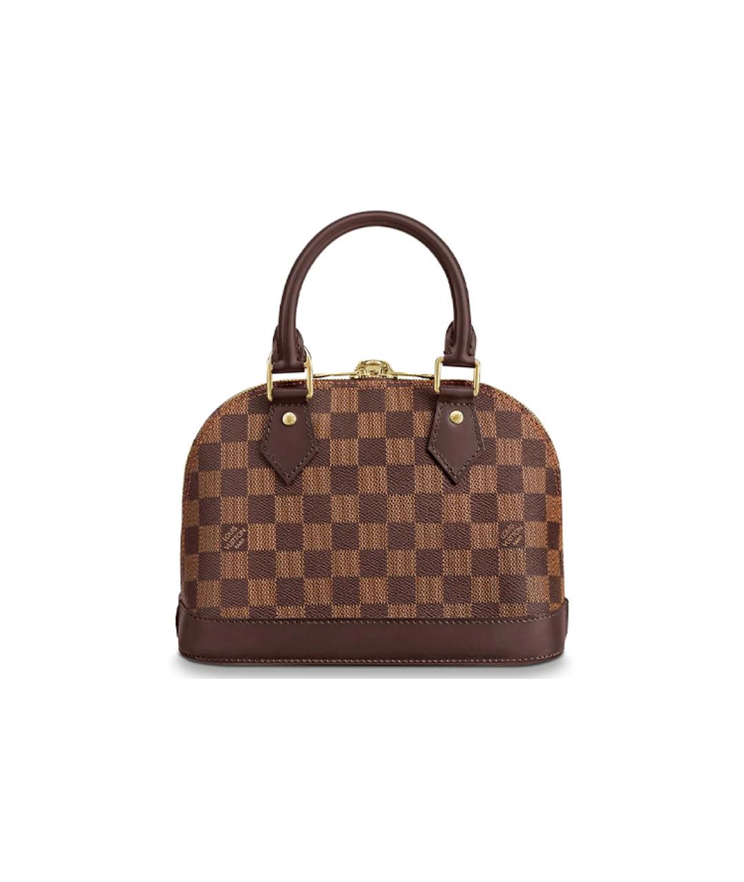 LOUIS VUITTON Коричневая кожаная сумка через плечо, фото 3