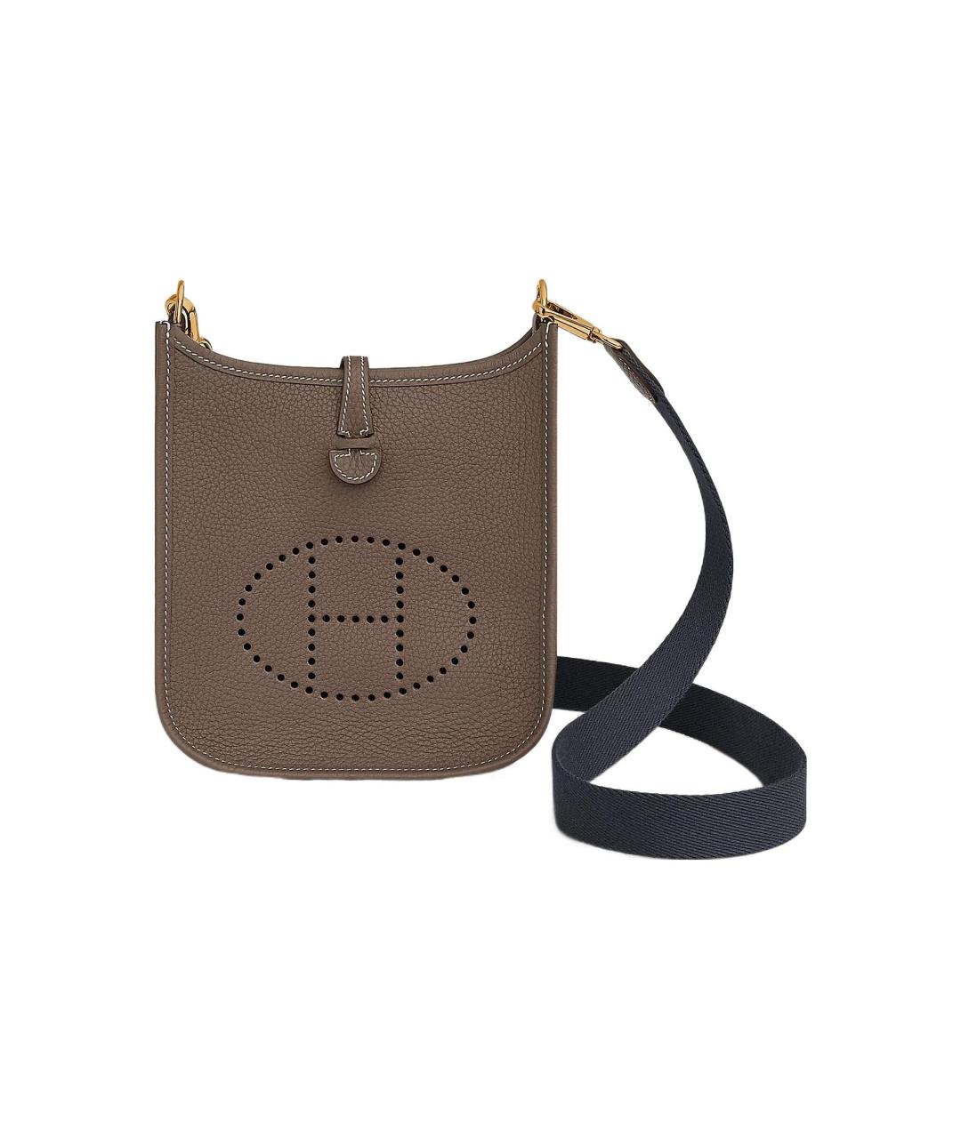 HERMES Коричневая кожаная сумка через плечо, фото 1