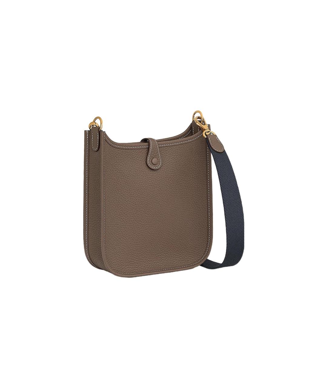 HERMES Коричневая кожаная сумка через плечо, фото 4