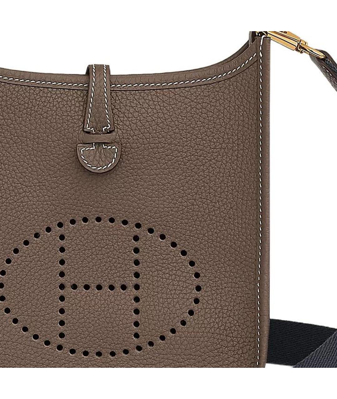 HERMES Коричневая кожаная сумка через плечо, фото 7