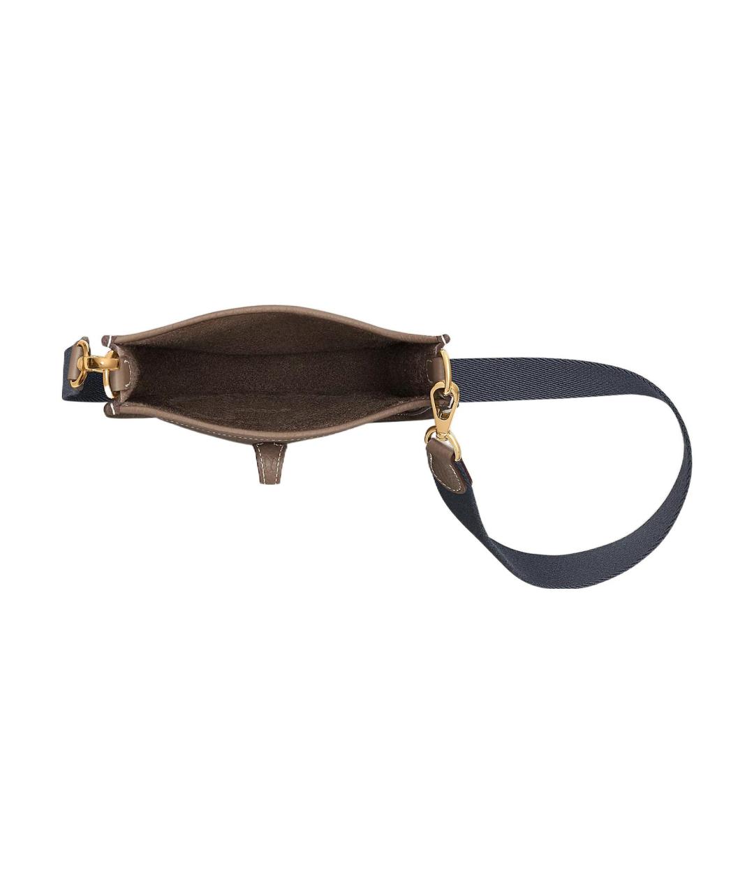 HERMES Коричневая кожаная сумка через плечо, фото 3