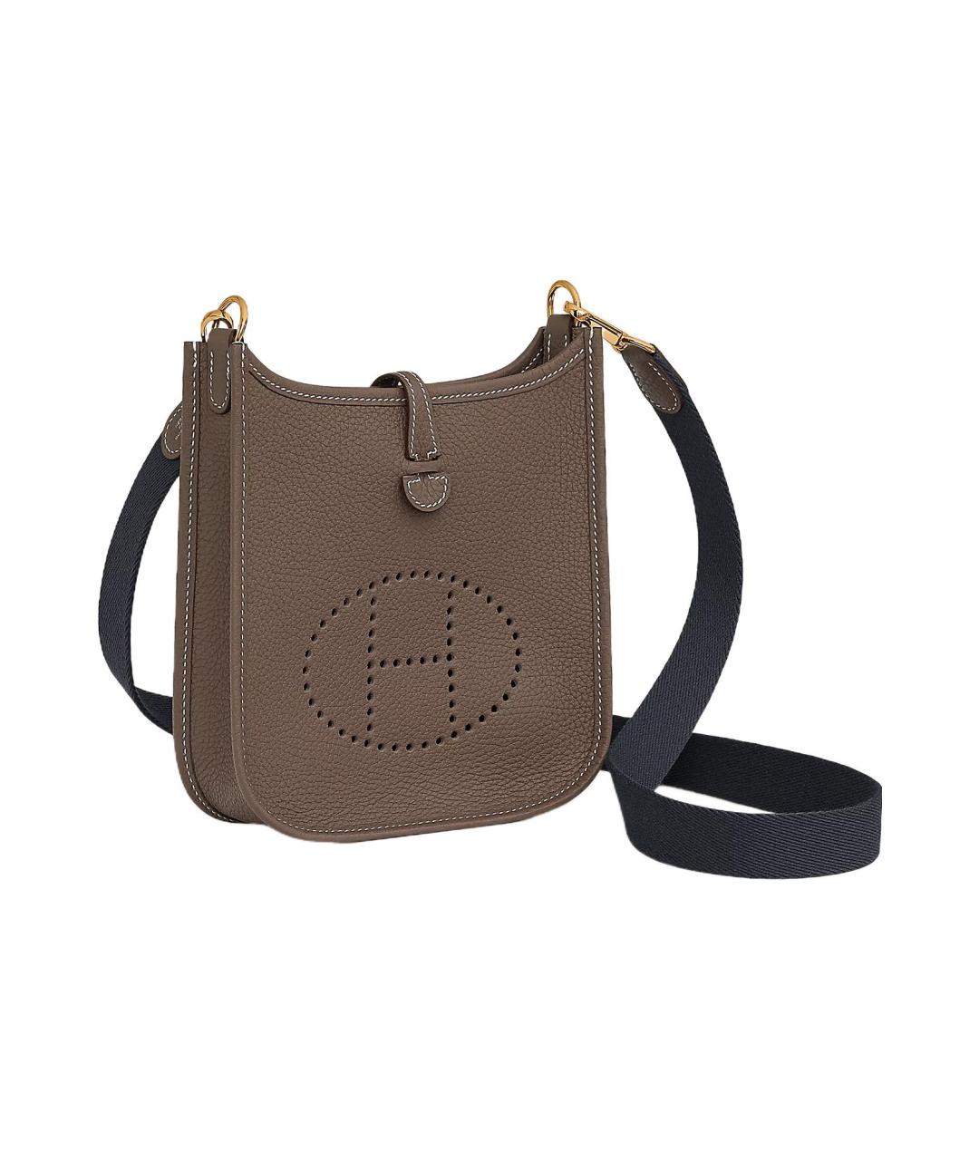 HERMES Коричневая кожаная сумка через плечо, фото 2