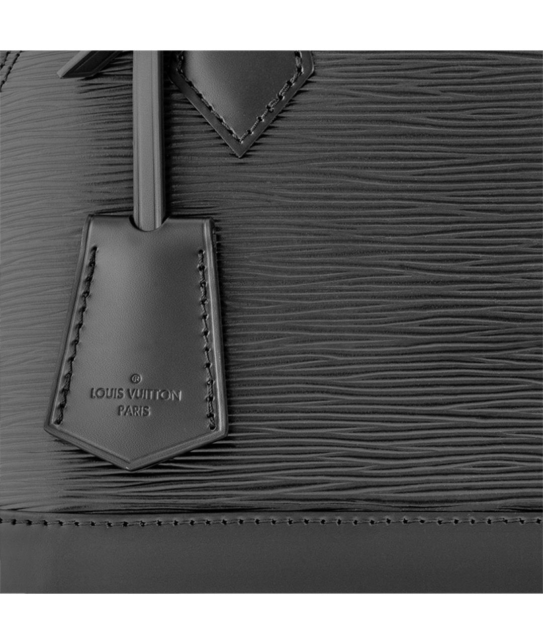 LOUIS VUITTON Черная кожаная сумка через плечо, фото 6