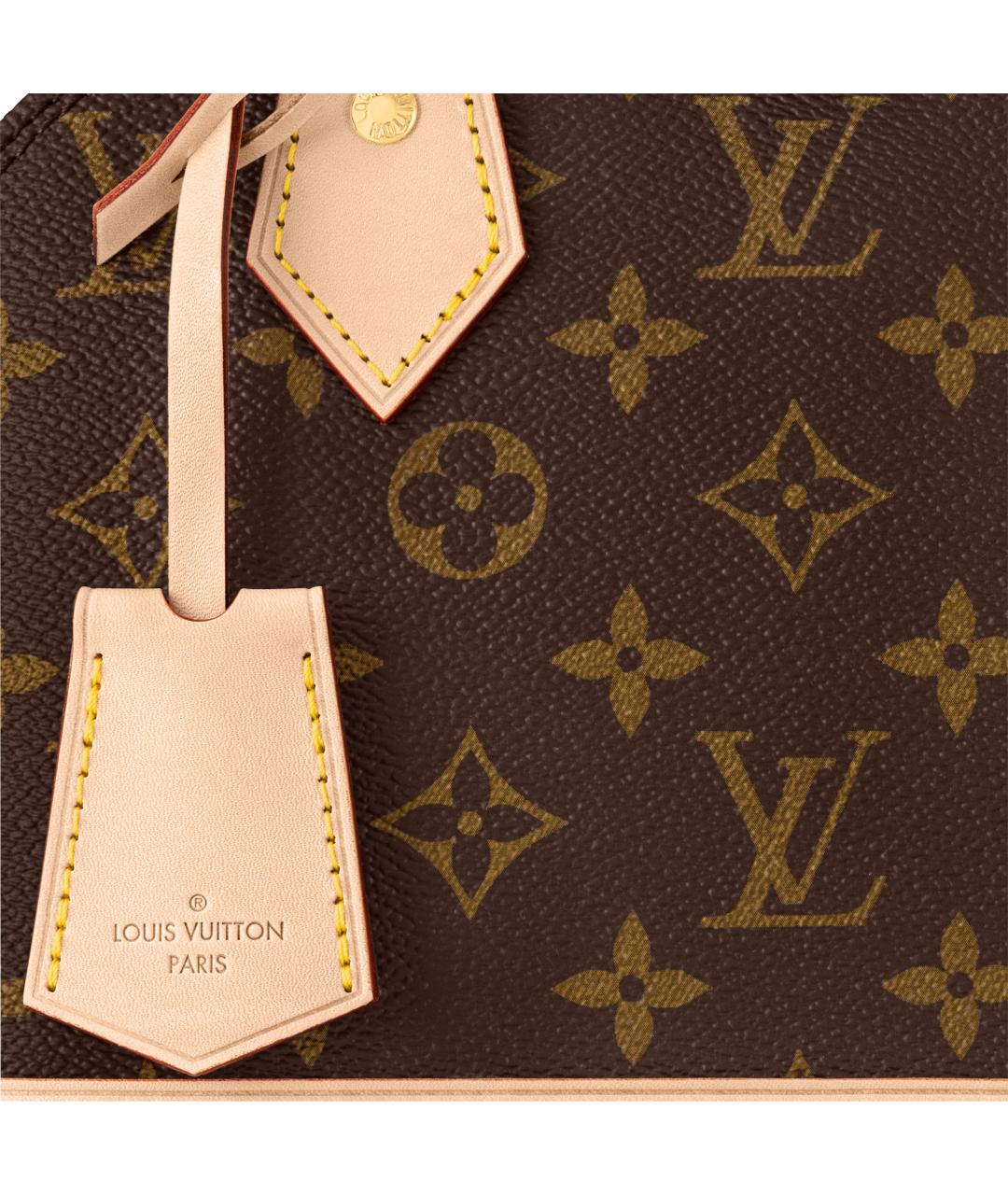 LOUIS VUITTON Коричневая кожаная сумка через плечо, фото 5