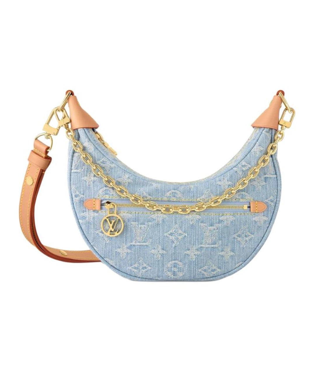 LOUIS VUITTON Голубая деним сумка через плечо, фото 1