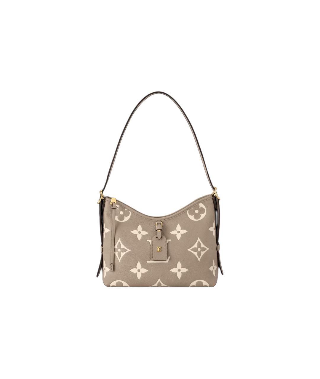 LOUIS VUITTON Бежевая кожаная сумка через плечо, фото 1