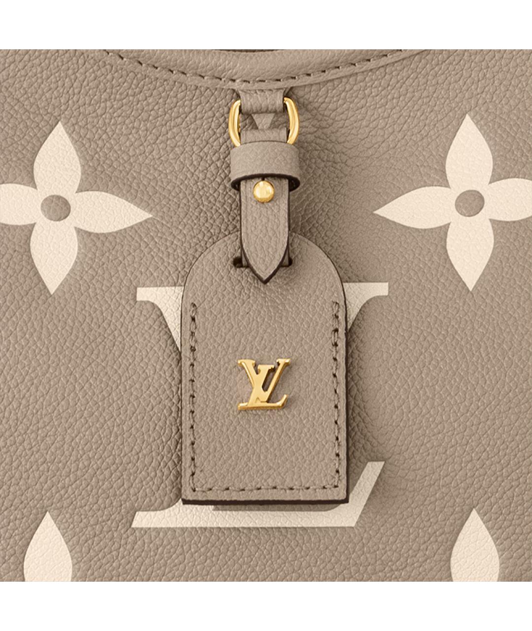 LOUIS VUITTON Бежевая кожаная сумка через плечо, фото 5