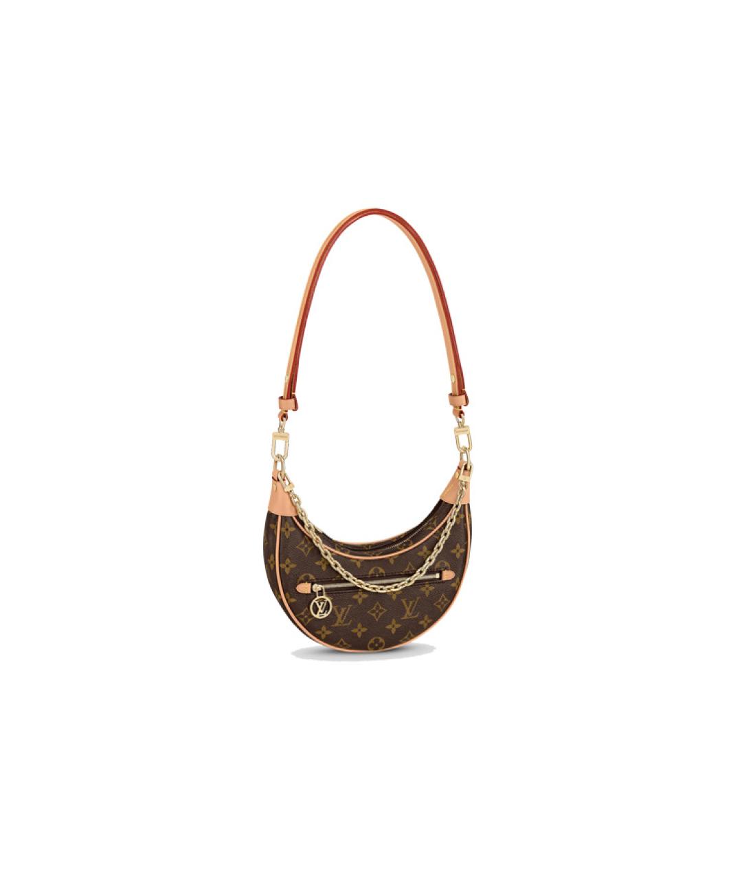 LOUIS VUITTON Коричневая кожаная сумка через плечо, фото 1