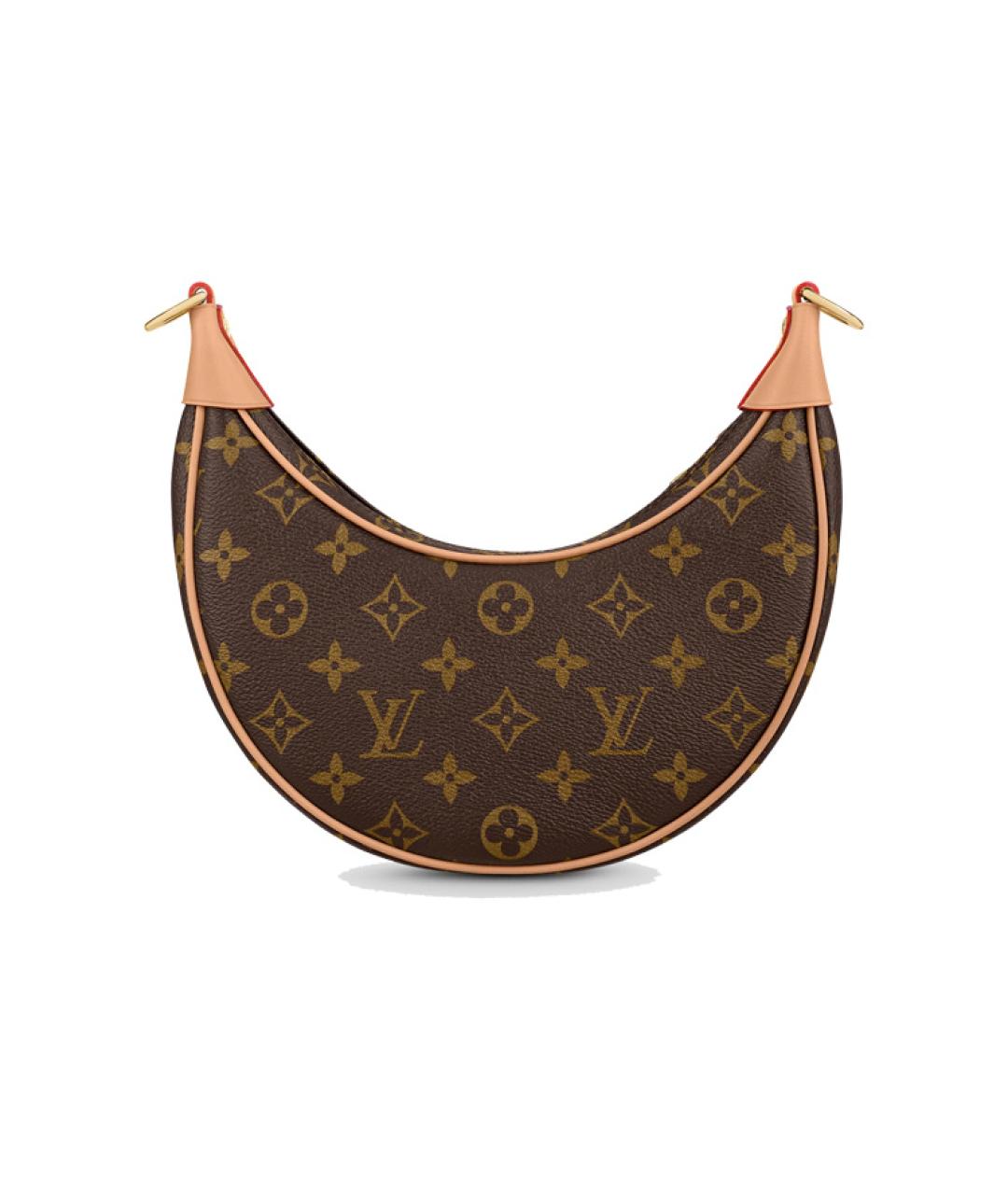 LOUIS VUITTON Коричневая кожаная сумка через плечо, фото 4