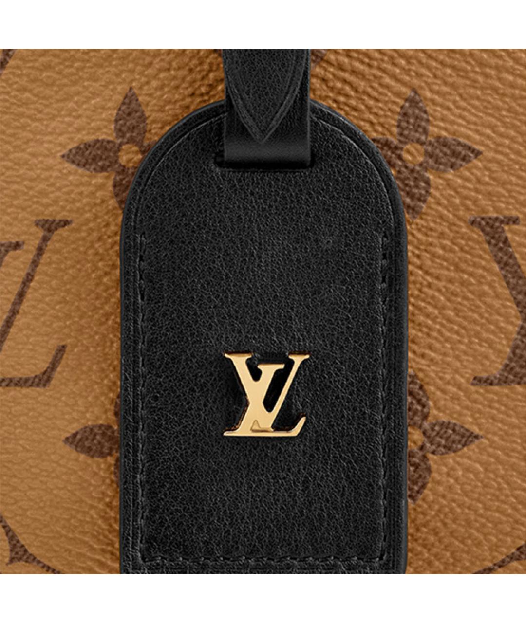 LOUIS VUITTON Коричневая кожаная сумка через плечо, фото 7