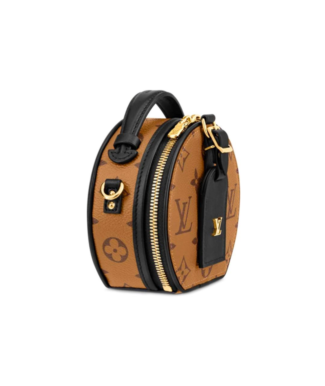 LOUIS VUITTON Коричневая кожаная сумка через плечо, фото 4