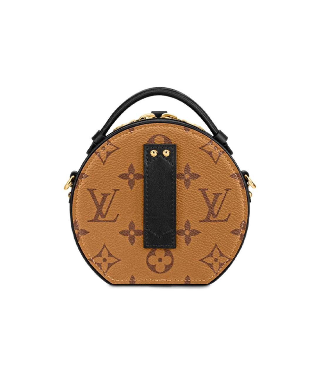 LOUIS VUITTON Коричневая кожаная сумка через плечо, фото 3