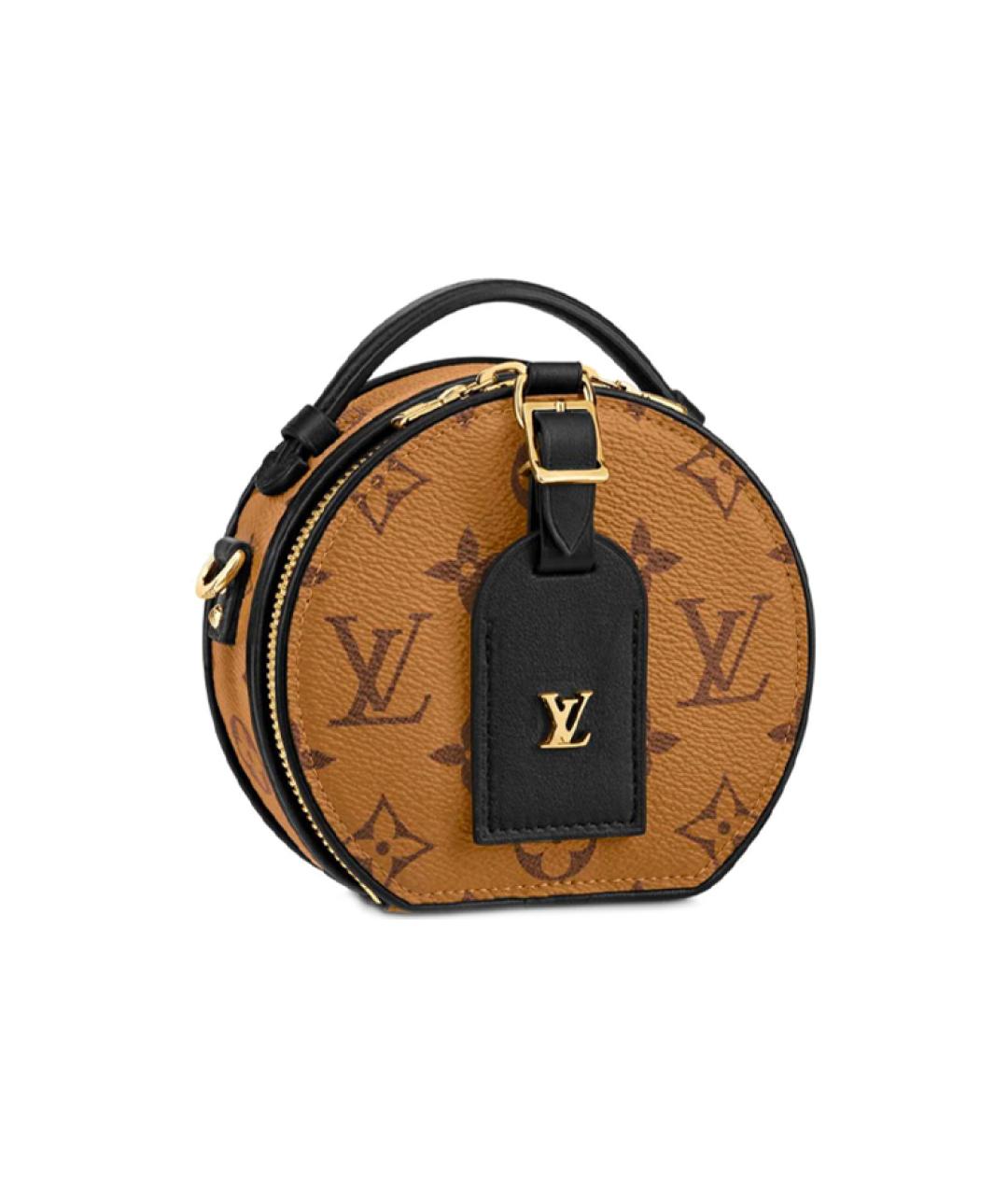 LOUIS VUITTON Коричневая кожаная сумка через плечо, фото 2